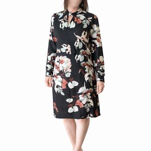 Le Chateau Black and White Floral Dress